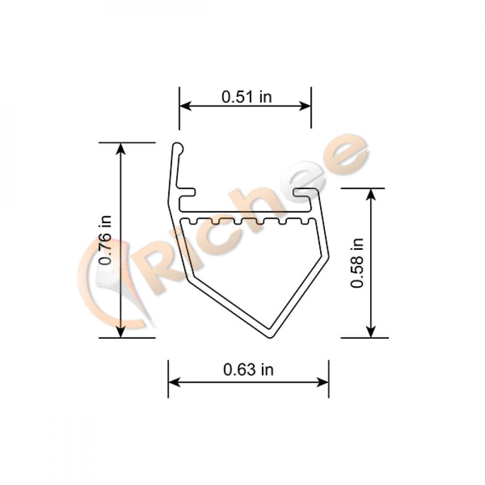 Richee Lighting Richee Lighting - 3/4" Showcase Led Aluminum Channel - Aluminum - Note: Shipping is not available for this product. "Pick up only".
