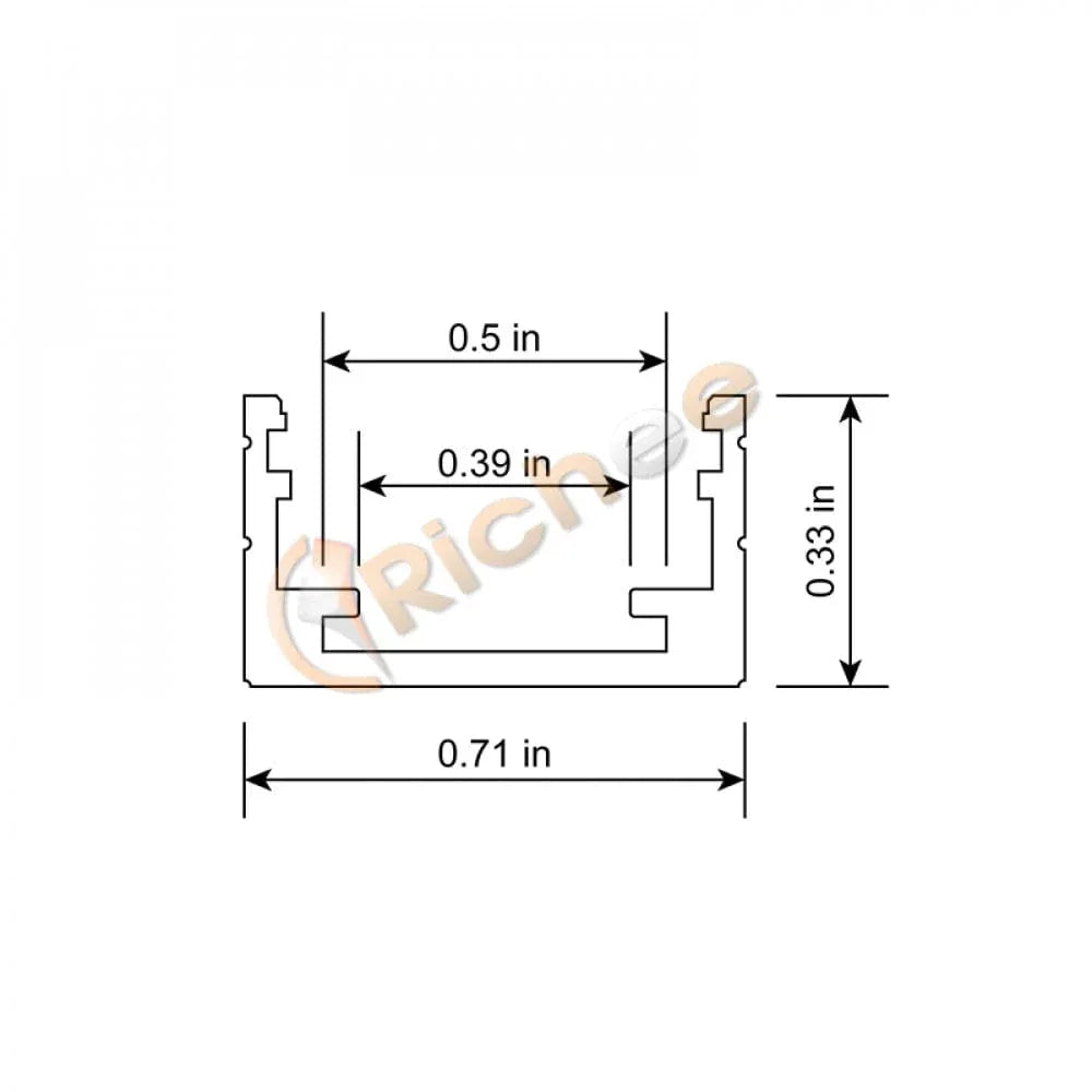Richee Lighting Richee Lighting - 3/4" Square Top Led Aluminum Channel - Note: Shipping is not available for this product. "Pick up only".