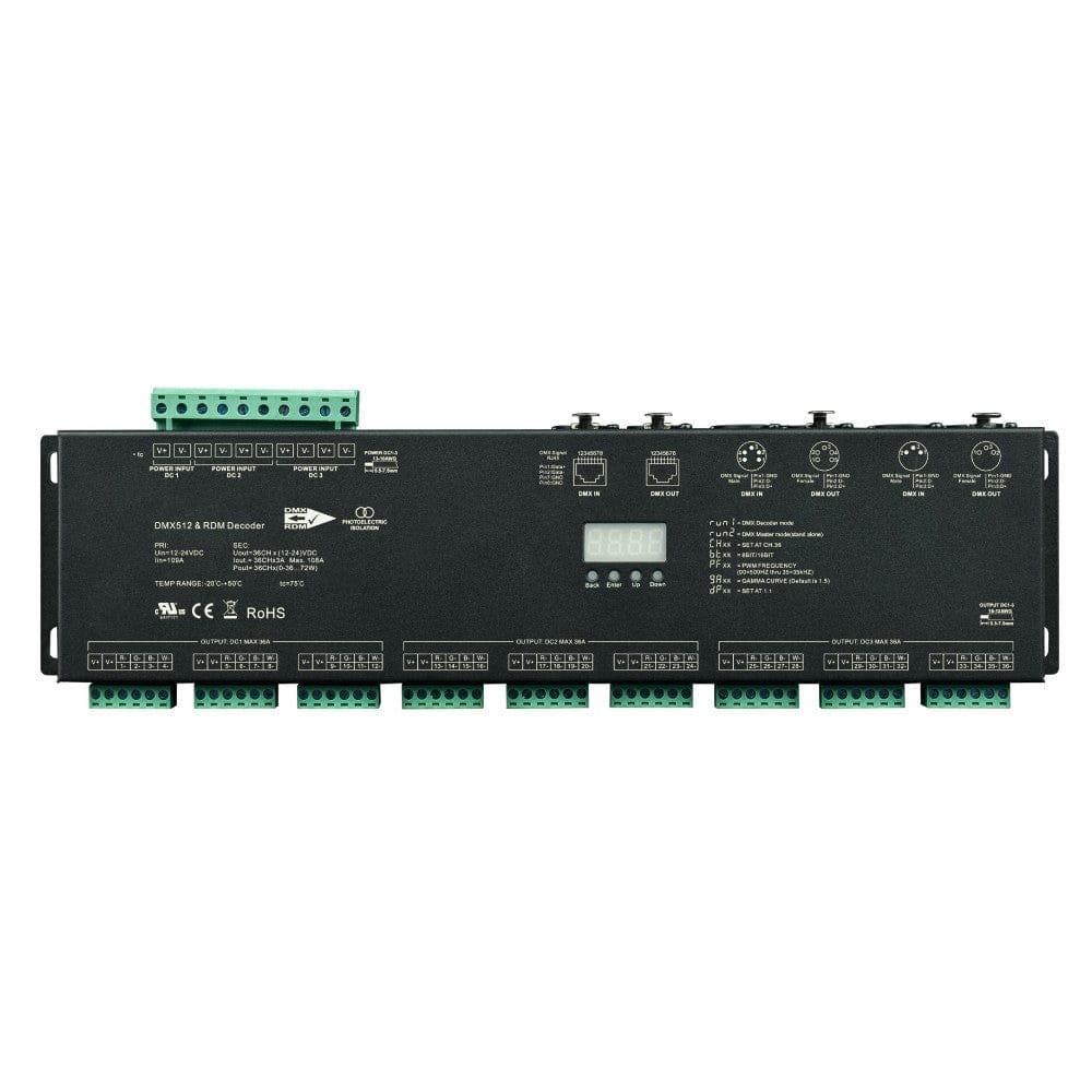 Richee Lighting Richee Lighting - 36 Ch 3A Rgbw Dmx Decoder - Black
