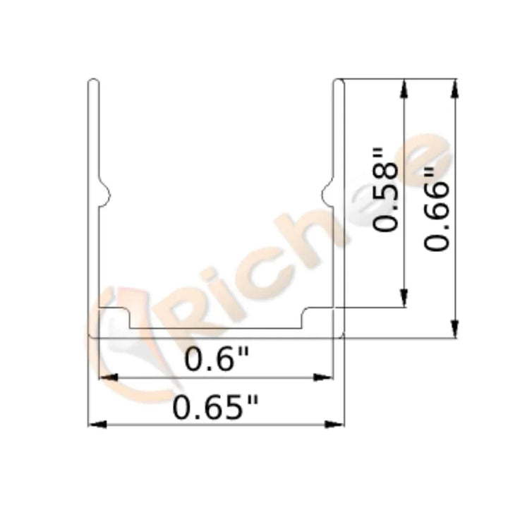 Richee Lighting Richee Lighting - 5/8" 3D And Top View Neon Led Aluminum Channel - Aluminum - Note: Shipping is not available for this product. "Pick up only".