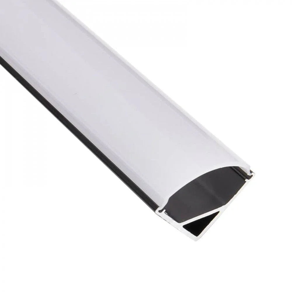 Richee Lighting Richee Lighting - 5/8" Black Full Cover Angled Led Aluminum Channel - Note: Shipping is not available for this product. "Pick up only".