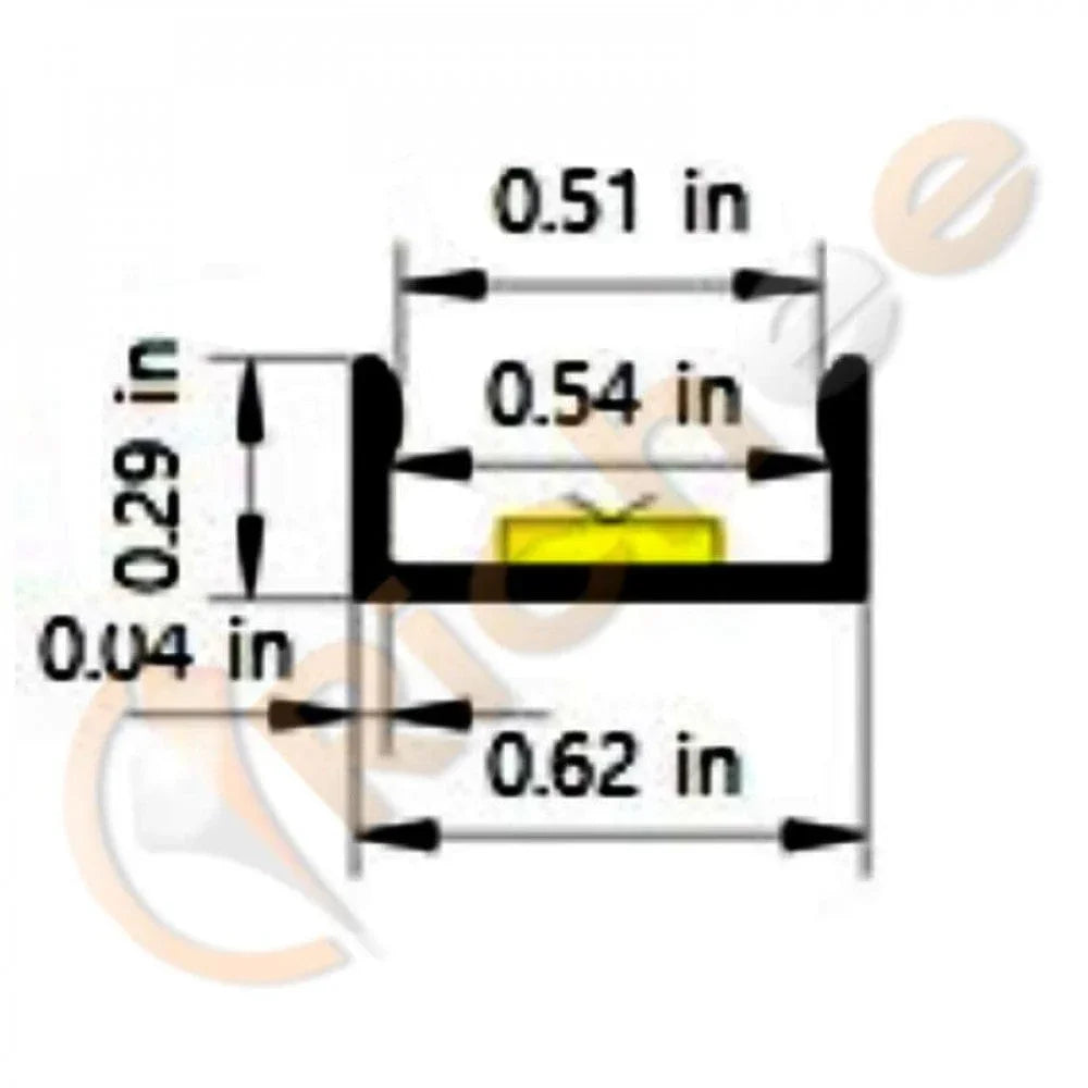 Richee Lighting Richee Lighting - 5/8" Full Cover Slim Led Aluminum Channel - Aluminum - Note: Shipping is not available for this product. "Pick up only".