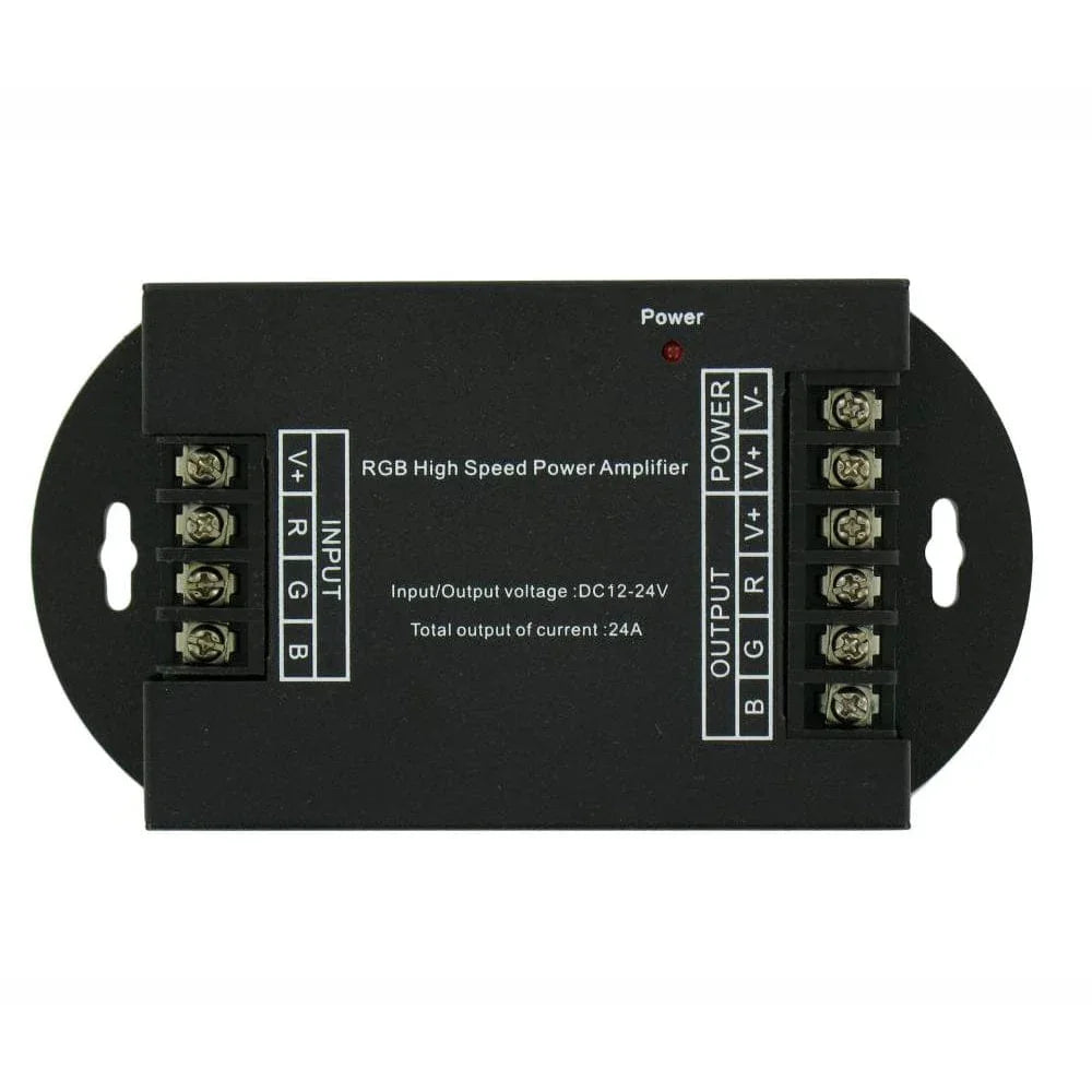 Richee Lighting Richee Lighting - 5V Rgb High Speed Power Amplifier Black 3Ch/8A - Black