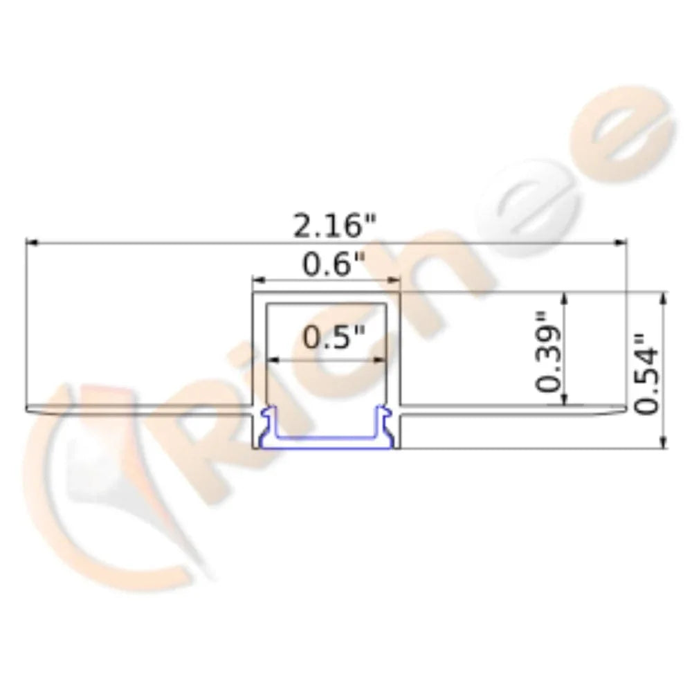 Richee Lighting Richee Lighting - 9/16" Bendable Trimless Led Aluminum Channel - Black - Note: Shipping is not available for this product. "Pick up only".