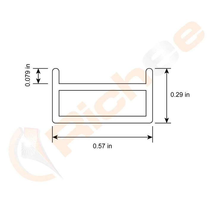 Richee Lighting Richee Lighting - 9/16" Flat Slim Led Aluminum Channel - White  - Note: Shipping is not available for this product. "Pick up only".