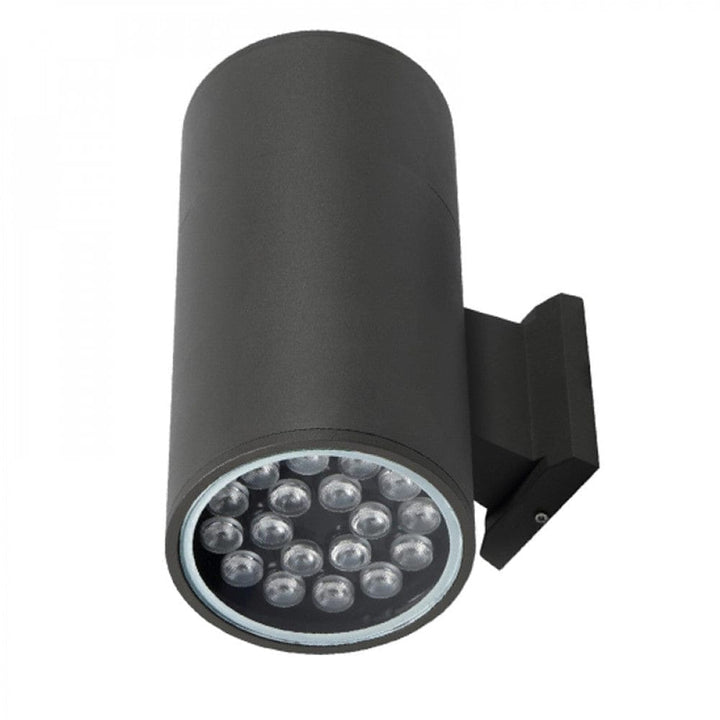 Richee Lighting Richee Lighting - Round Up and Down Wall Sconce, 24W, 30K, 100-277V AC - Black
