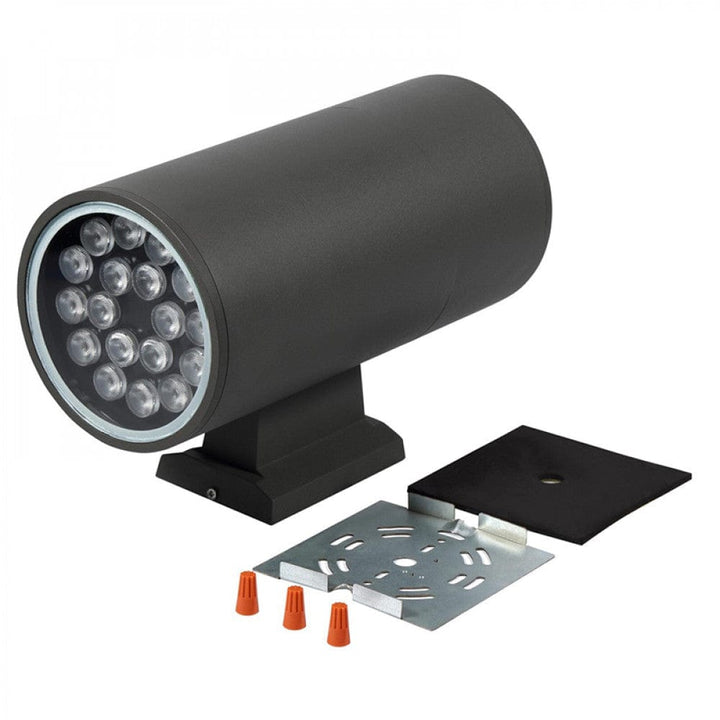 Richee Lighting Richee Lighting - Round Up and Down Wall Sconce, 24W, 30K, 100-277V AC - Black