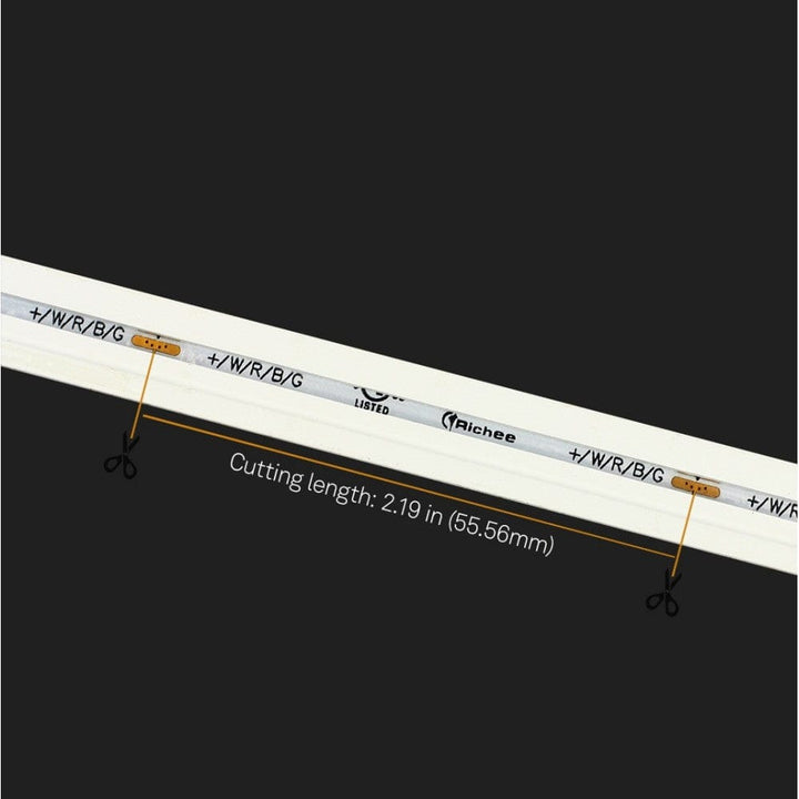 Richee Lighting Richee Lighting - Single Color Neon Sideview Strip  Tape Light, COB, IP67, 24V, 3W, 6000K, 16.4 ft