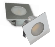 Richee Lighting Richee Lighting - Square Puck Light, 1.5W, 3000K - Aluminum