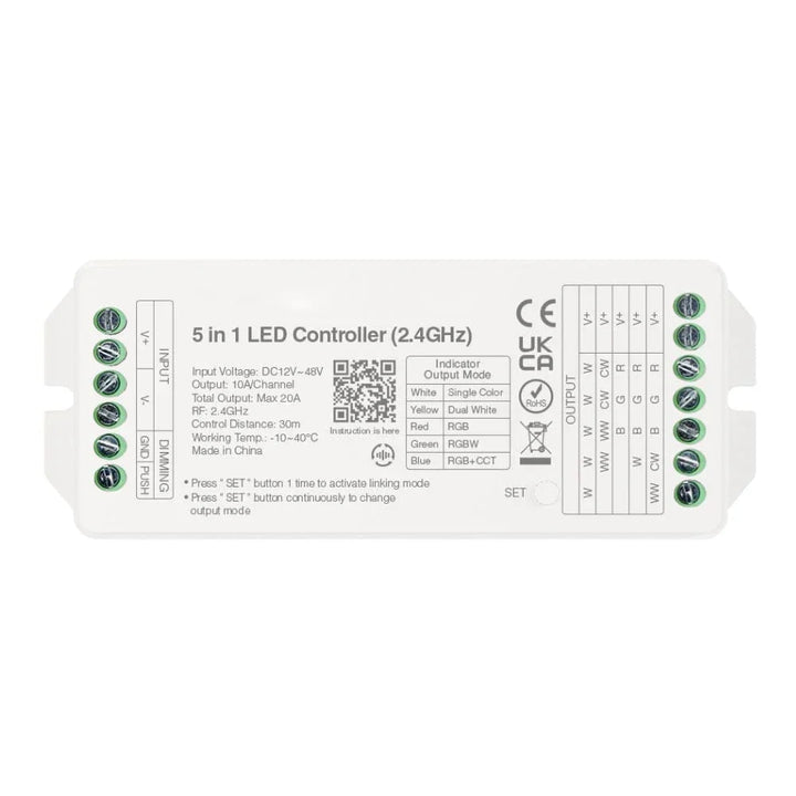 Richee Lighting Richee - Mi Light 20A 5 In 1 Rgb+Cct Receiver