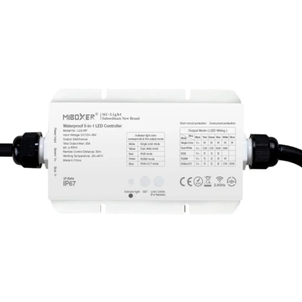 Richee Lighting Richee - Mi Light 8 Zone 5 In 1 Waterproof Receiver
