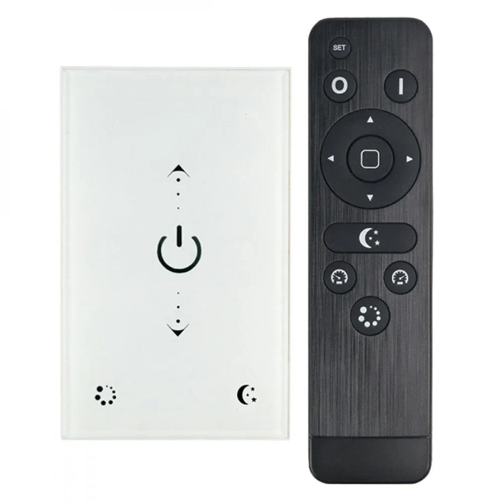 Richee Lighting Richee - White Single Gang Wall Mount Rgb Controller W/ Remote