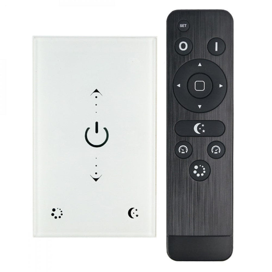 Richee Lighting Richee - White Single Gang Wall Mount Rgb Controller W/ Remote