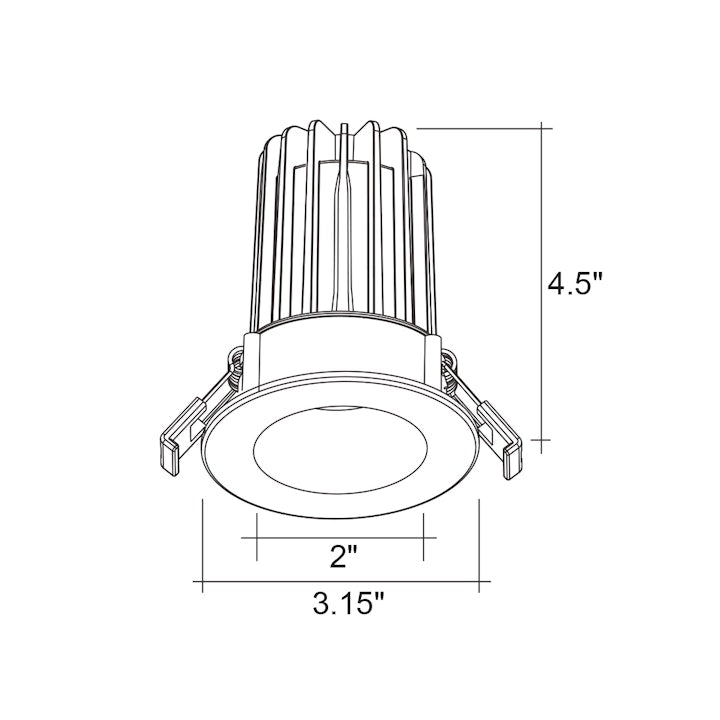 2" Smooth Downlight: SnapTrim-Line, 15W, 5CCT, 120-277V - White