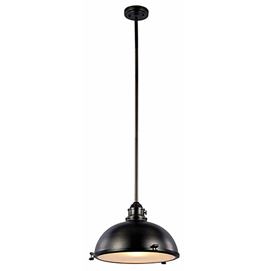 Trans Globe 1 - Light 17" Retro Indust - Polished Nickel