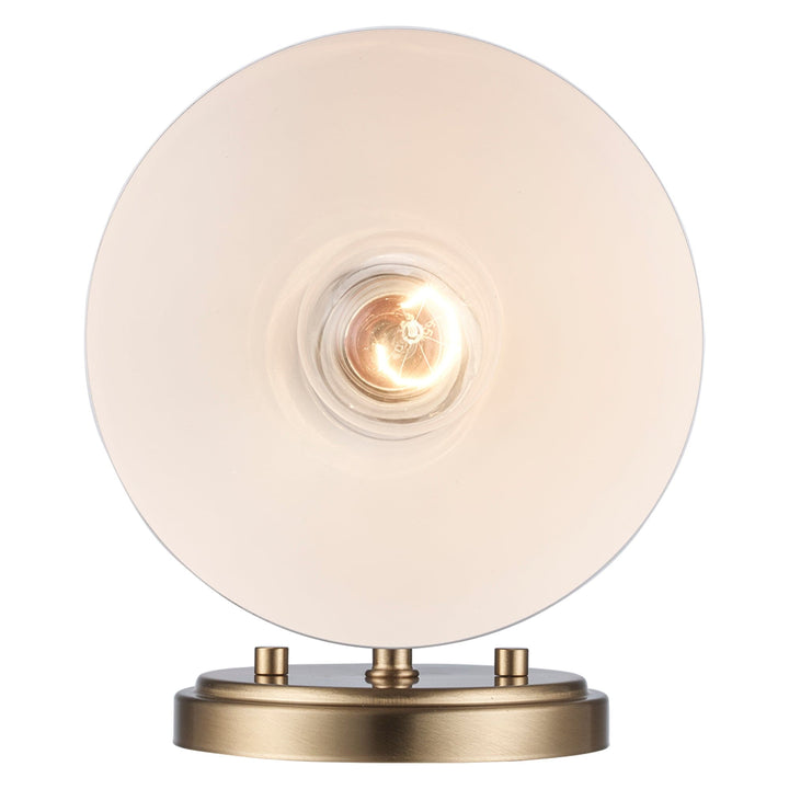Trans Globe 1-light Azaria Wall Sconce Double Metal Shade - White / Antique Gold