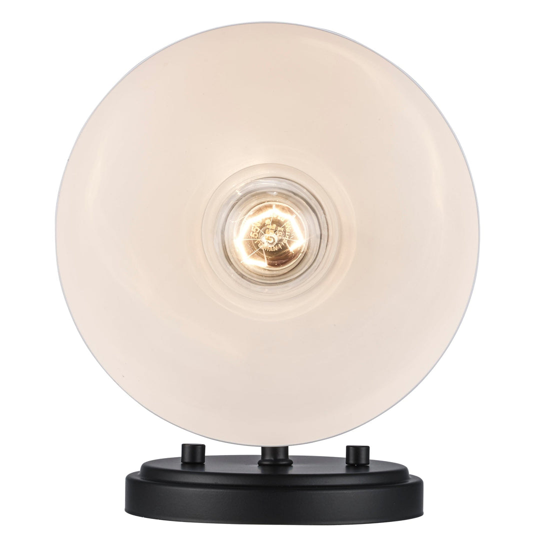 Trans Globe 1-light Azaria Wall Sconce Double Metal Shade - White / Black