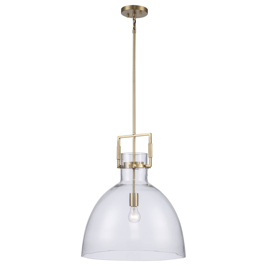 Trans Globe 1-light Clear Glass shade - Antique Gold