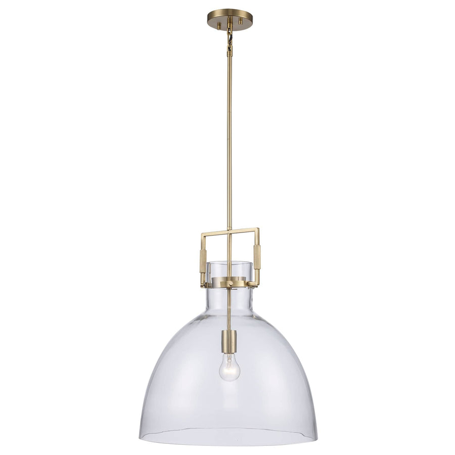 Trans Globe 1-light Clear Glass shade - Antique Gold