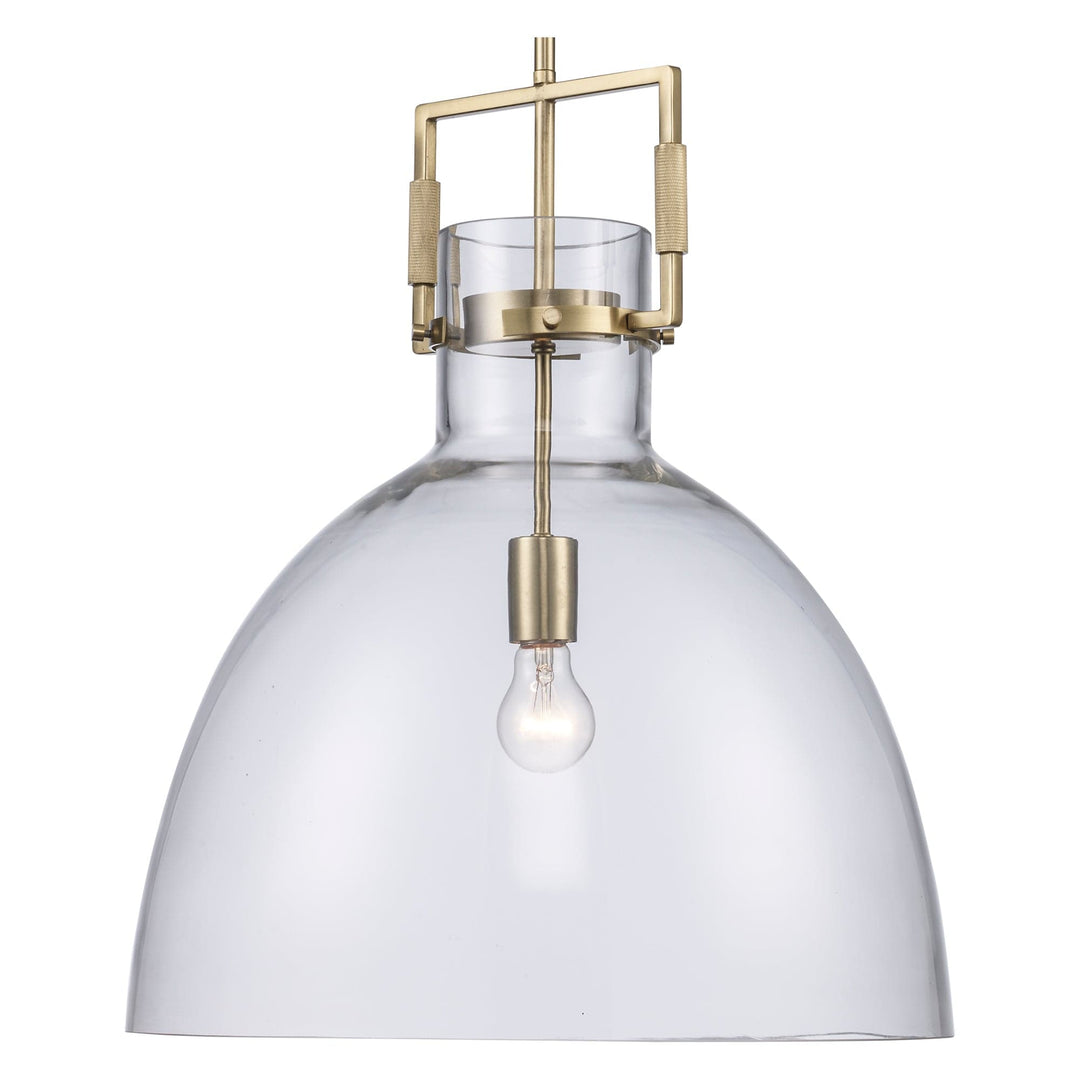 Trans Globe 1-light Clear Glass shade - Antique Gold