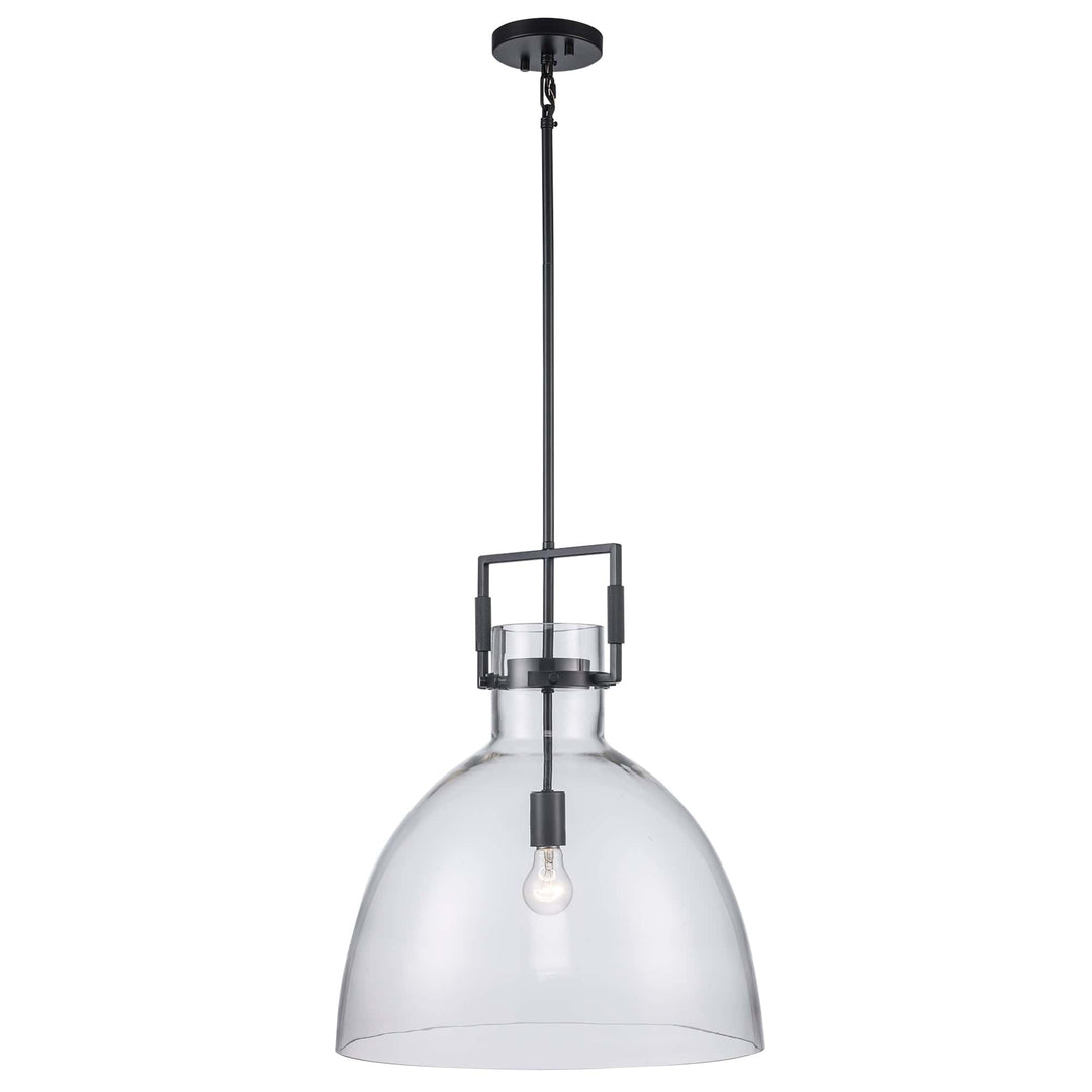 Trans Globe 1-light Clear Glass shade - Black