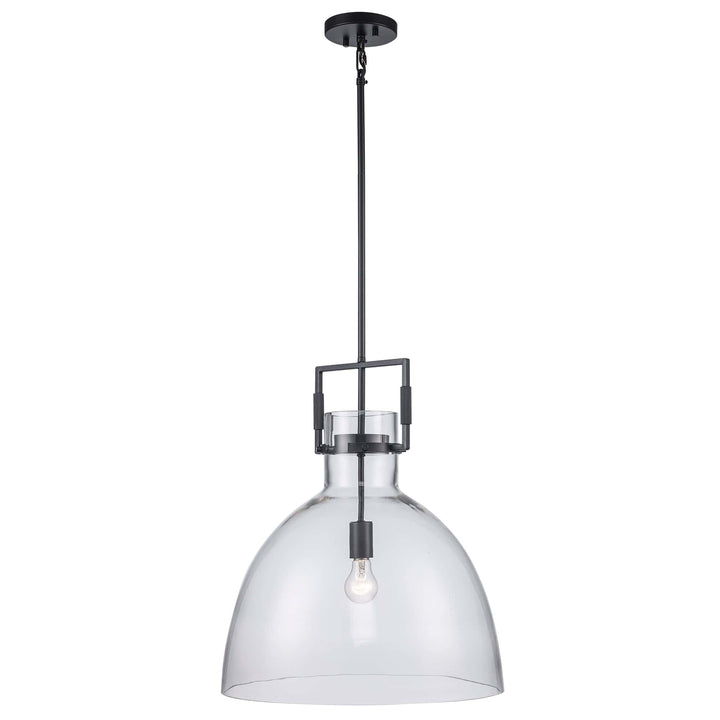 Trans Globe 1-light Clear Glass shade - Black
