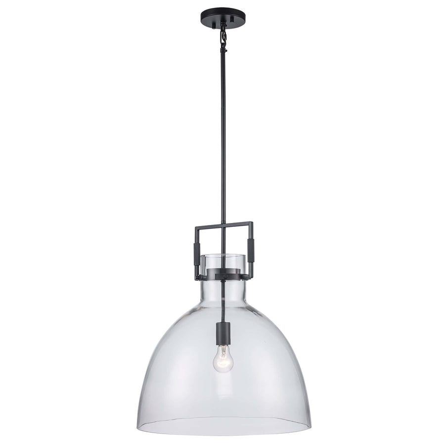 Trans Globe 1-light Clear Glass shade - Black