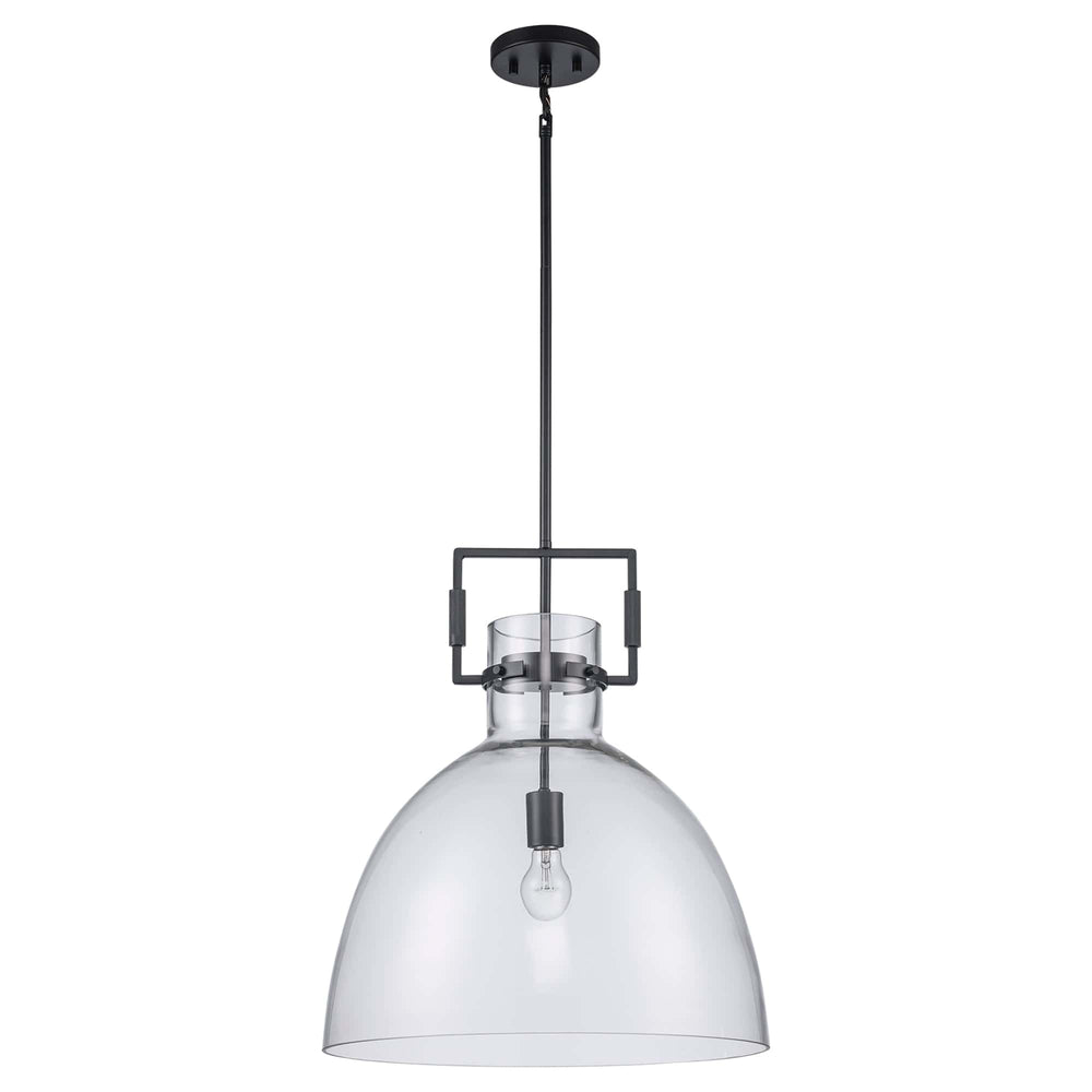 Trans Globe 1-light Clear Glass shade - Black