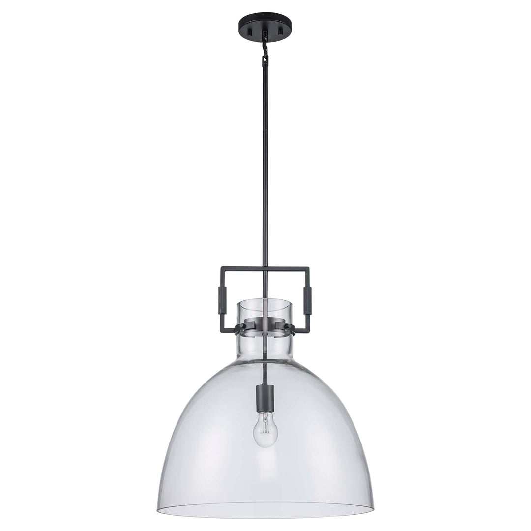 Trans Globe 1-light Clear Glass shade - Black