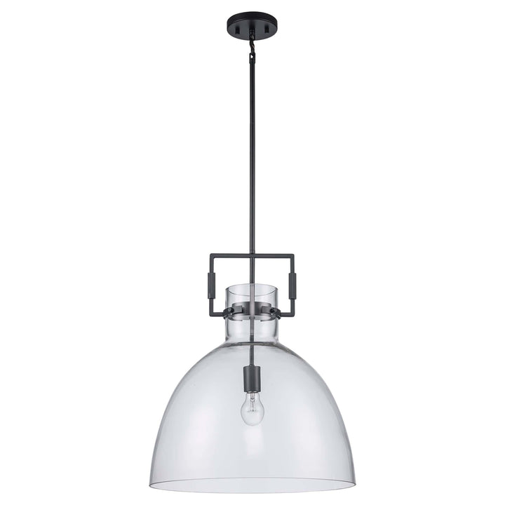 Trans Globe 1-light Clear Glass shade - Black
