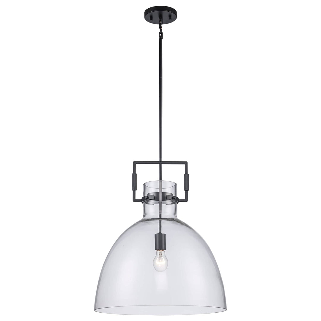 Trans Globe 1-light Clear Glass shade - Black