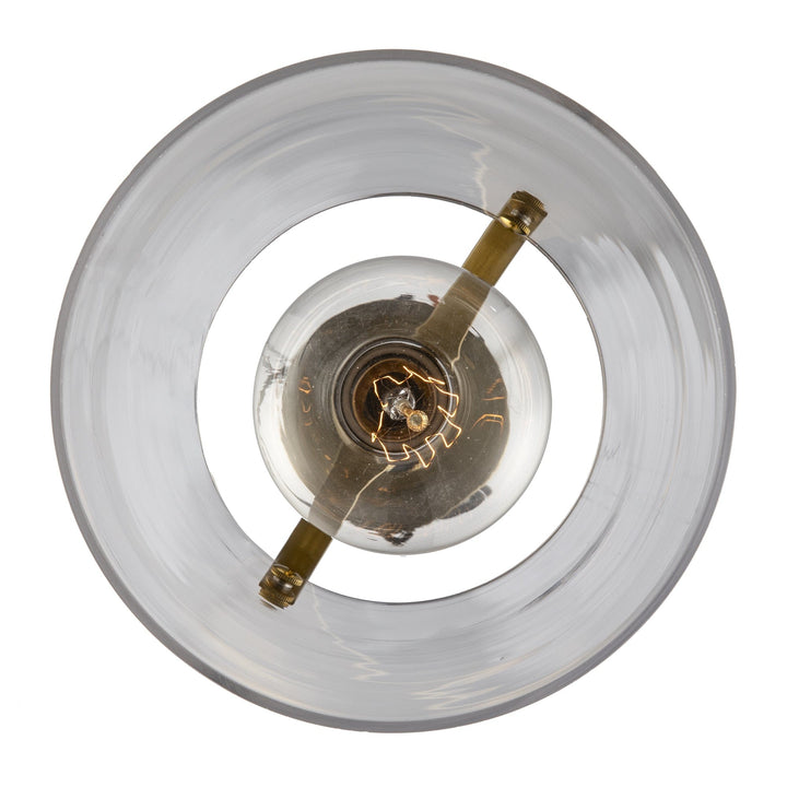 Trans Globe 1-Light Curry Shaded Mini Top Handle - Antique Gold