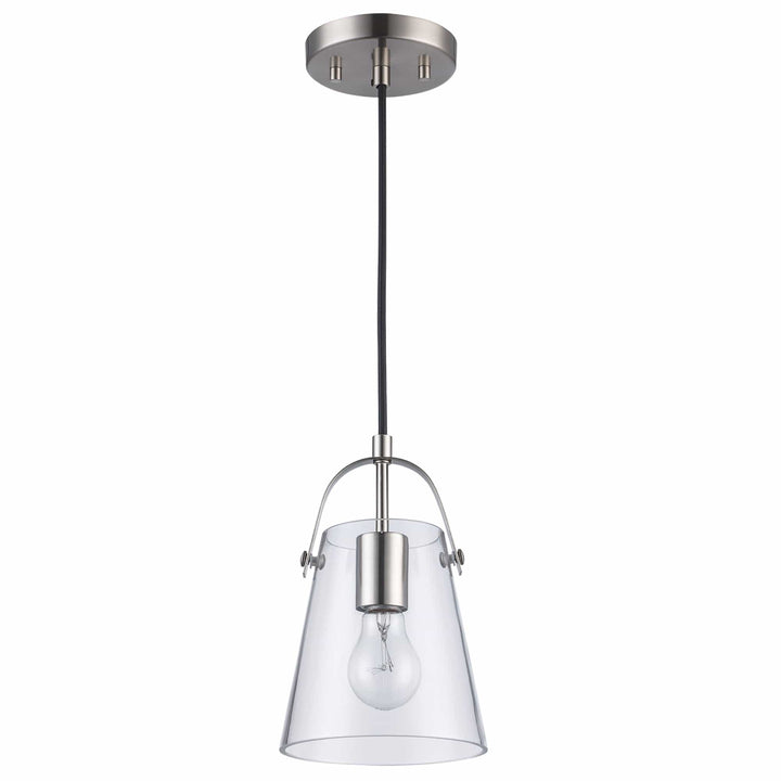 Trans Globe 1-Light Curry  Shaded Mini Top Handle -Brushed Nickel