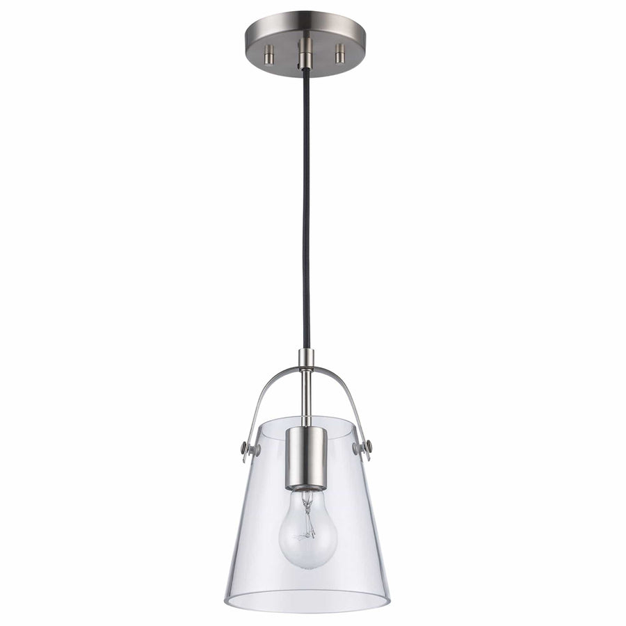 Trans Globe 1-Light Curry  Shaded Mini Top Handle -Brushed Nickel