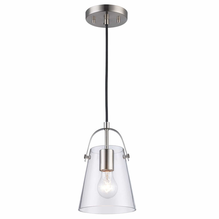 Trans Globe 1-Light Curry  Shaded Mini Top Handle -Brushed Nickel