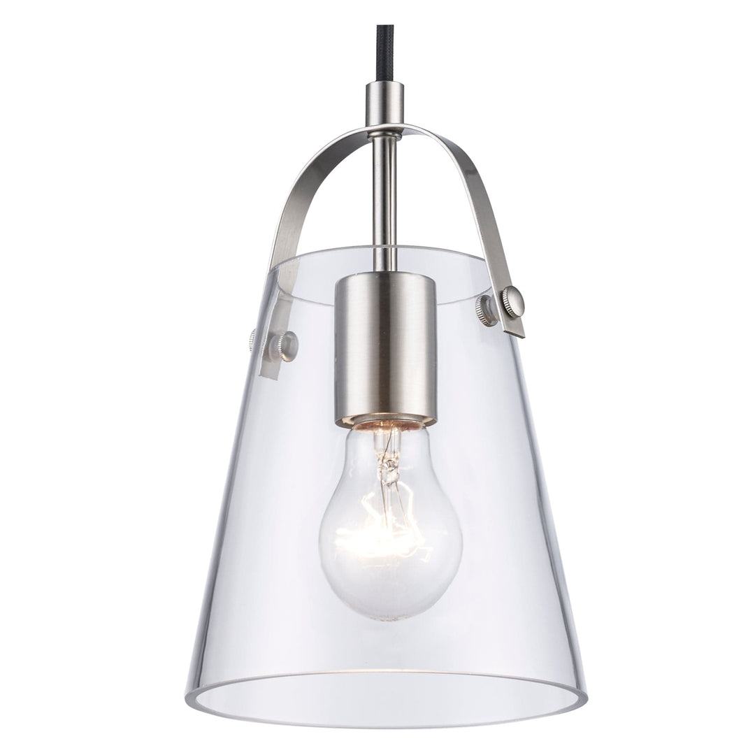 Trans Globe 1-Light Curry  Shaded Mini Top Handle -Brushed Nickel