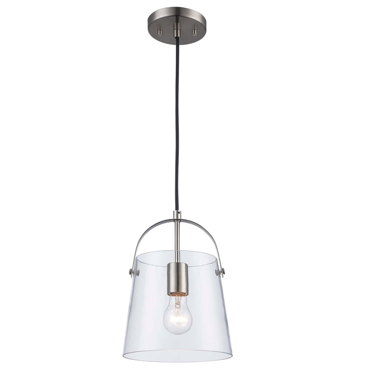 Trans Globe 1-Light Curry Shaded Mini Top Handle - Brushed Nickel