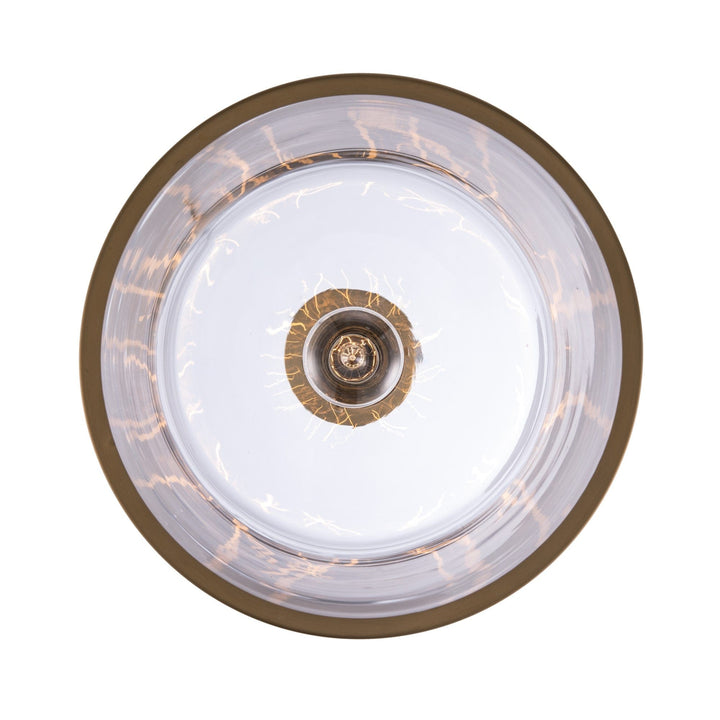 Trans Globe 1-light Dorina Jar-Shaped Leg Down Clear - Antique Gold