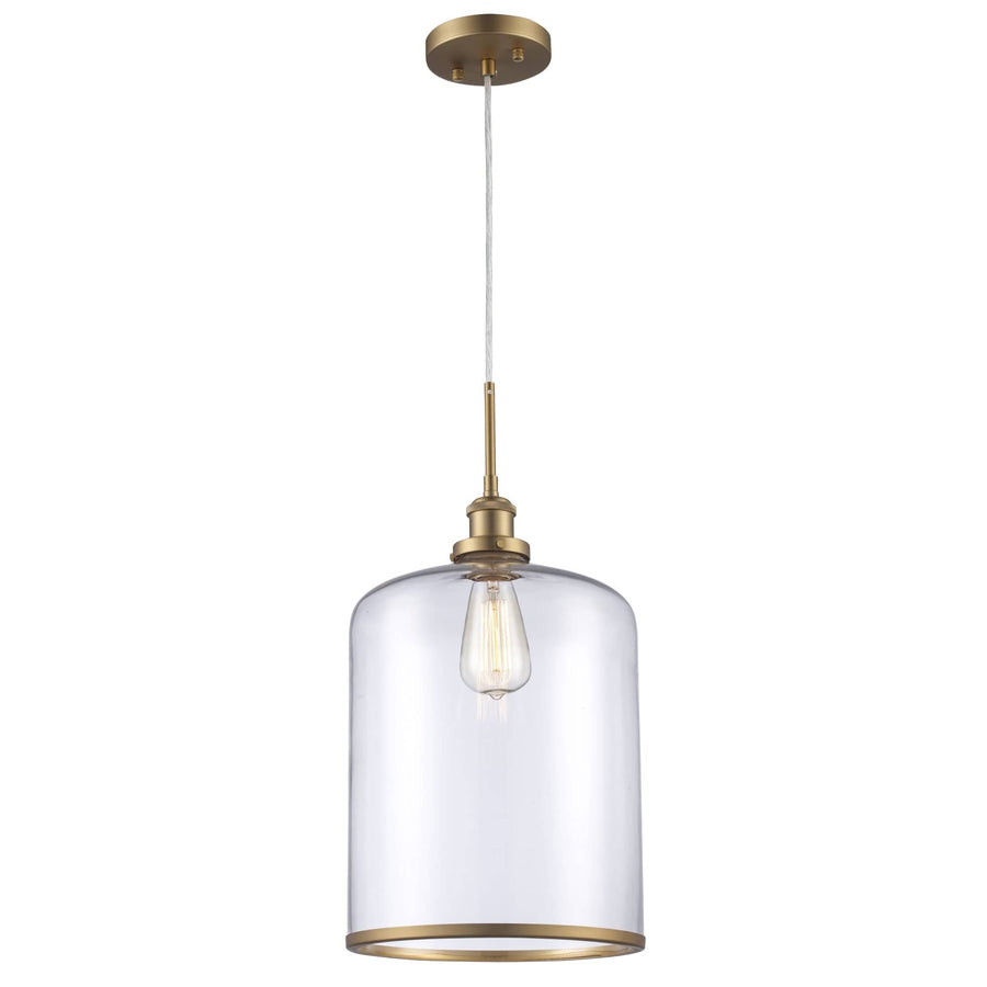 Trans Globe 1-light Dorina Jar-Shaped Leg Down Clear - Antique Gold