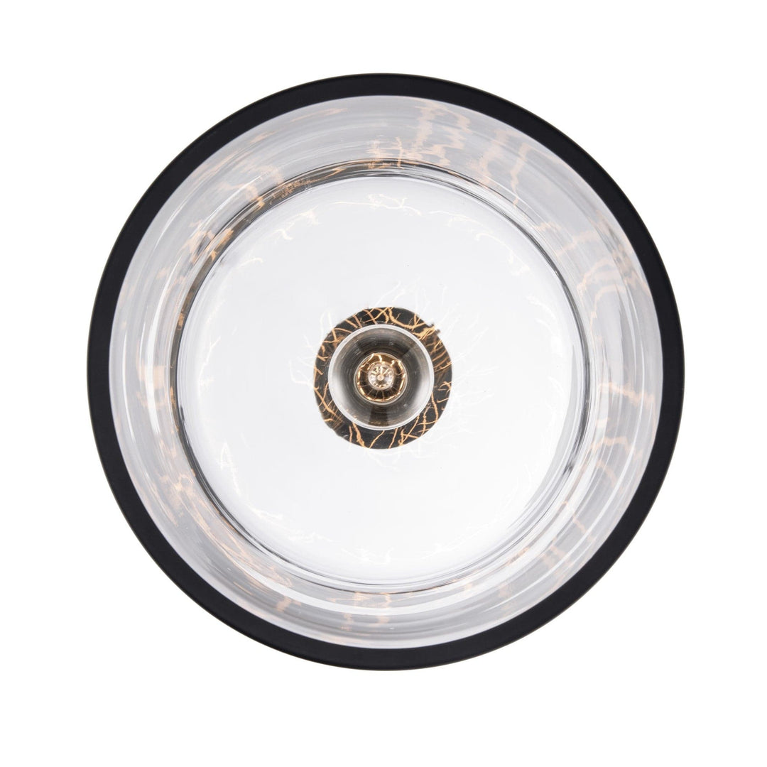 Trans Globe 1-light Dorina Jar-Shaped Leg Down Clear - Black