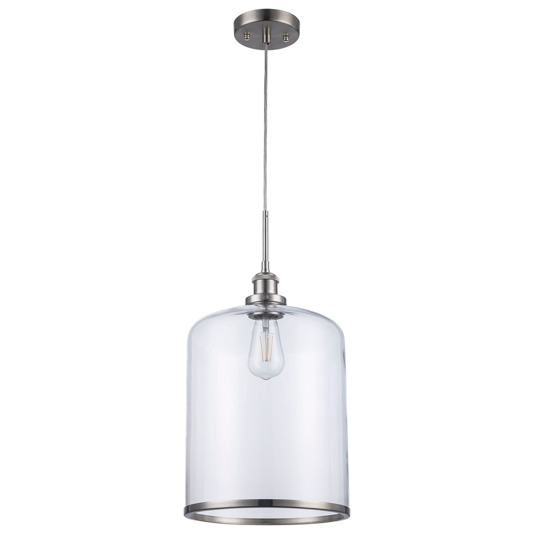 Trans Globe 1-light Dorina Jar-Shaped leg Down Clear - Brushed Nickel