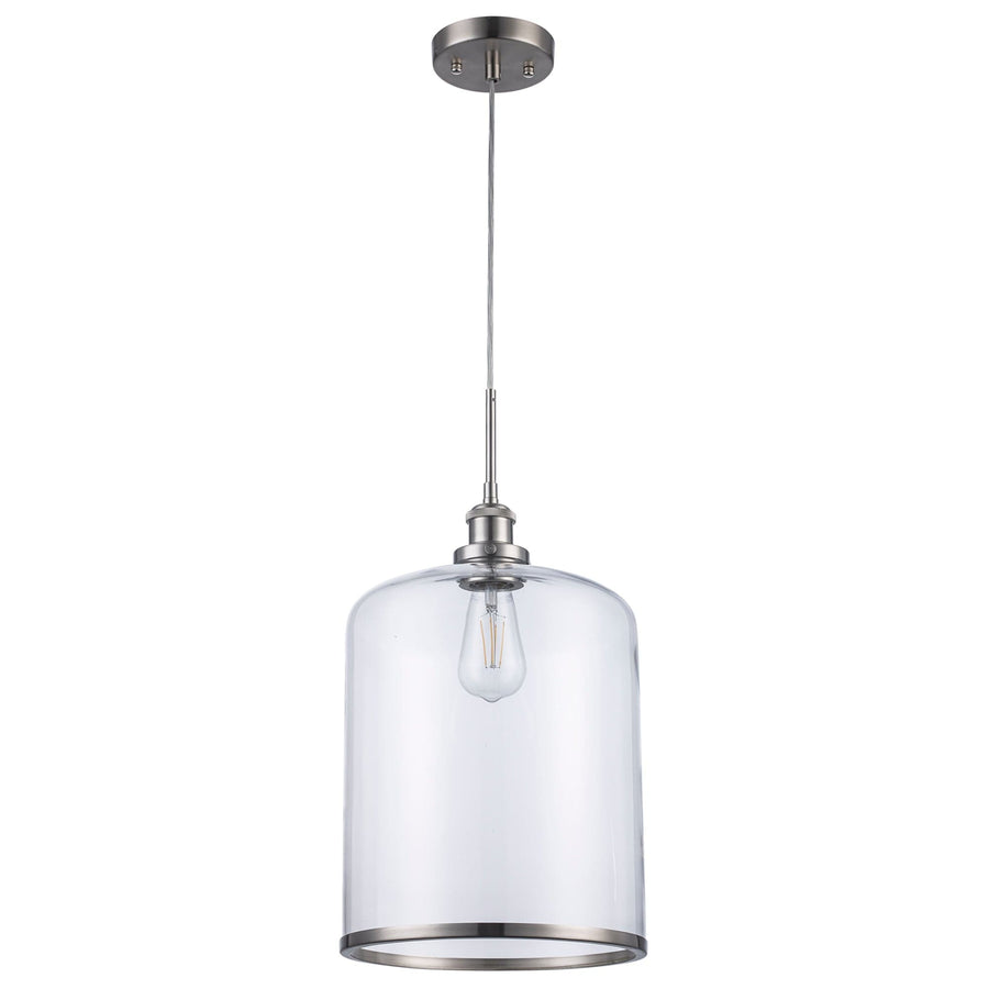 Trans Globe 1-light Dorina Jar-Shaped leg Down Clear - Brushed Nickel
