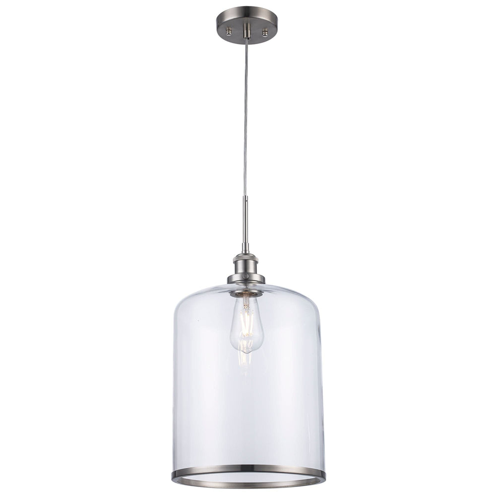 Trans Globe 1-light Dorina Jar-Shaped leg Down Clear - Brushed Nickel
