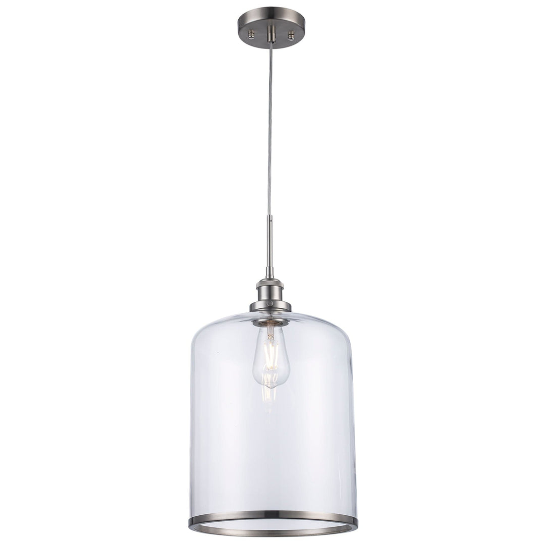 Trans Globe 1-light Dorina Jar-Shaped leg Down Clear - Brushed Nickel
