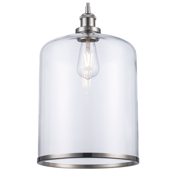 Trans Globe 1-light Dorina Jar-Shaped leg Down Clear - Brushed Nickel