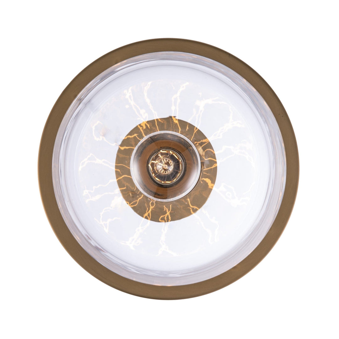 Trans Globe 1-light Dorina Jar-Shaped Small Down Clear - Antique Gold