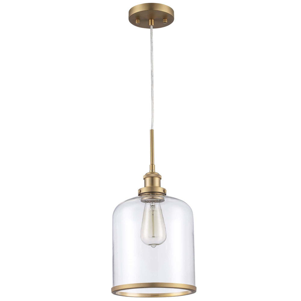 Trans Globe 1-light Dorina Jar-Shaped Small Down Clear - Antique Gold