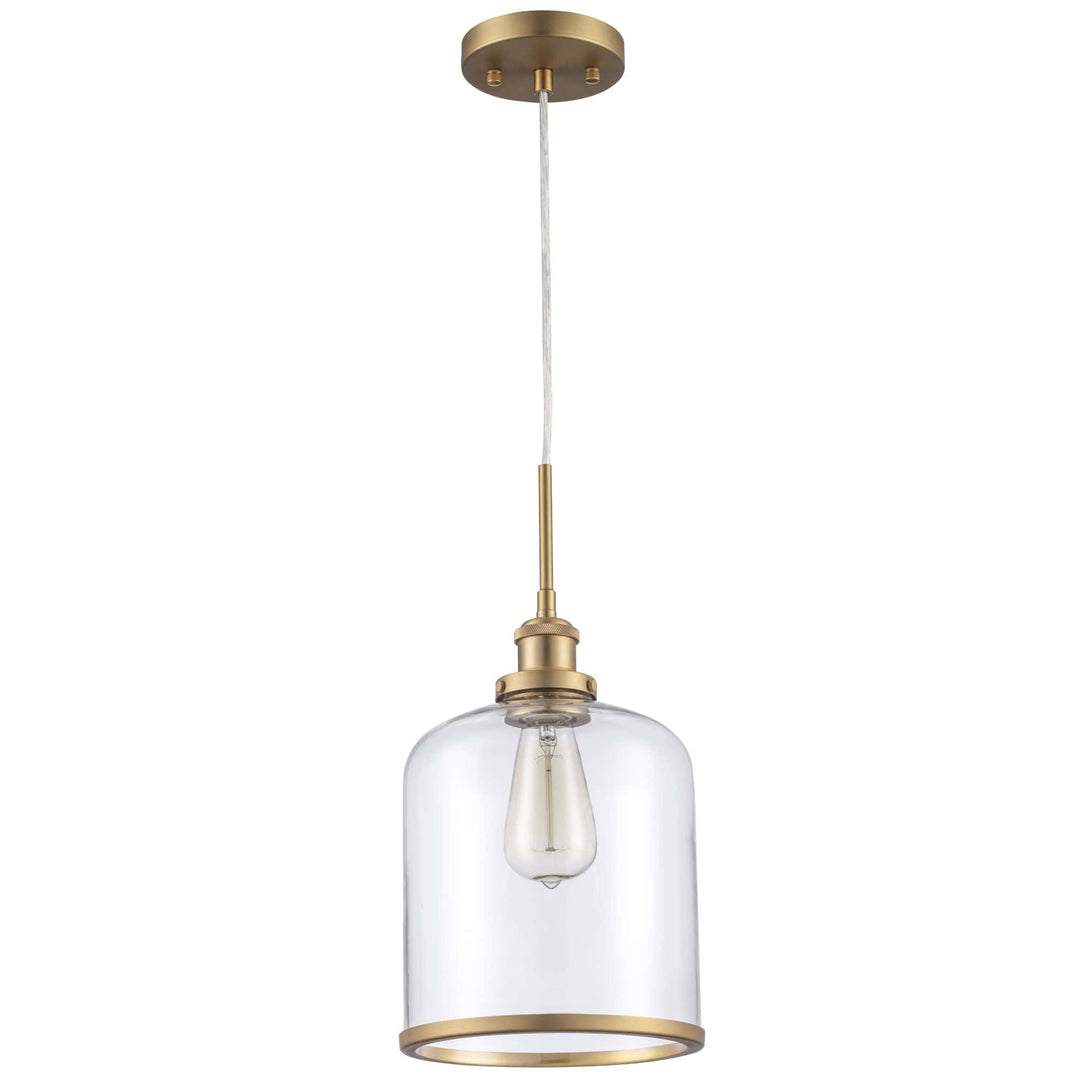 Trans Globe 1-light Dorina Jar-Shaped Small Down Clear - Antique Gold