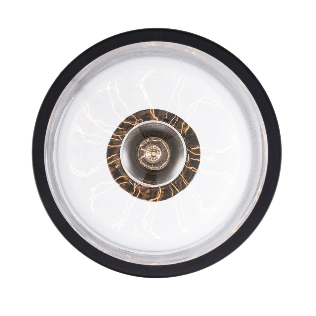 Trans Globe 1-light Dorina Jar-Shaped Small Down Clear - Black