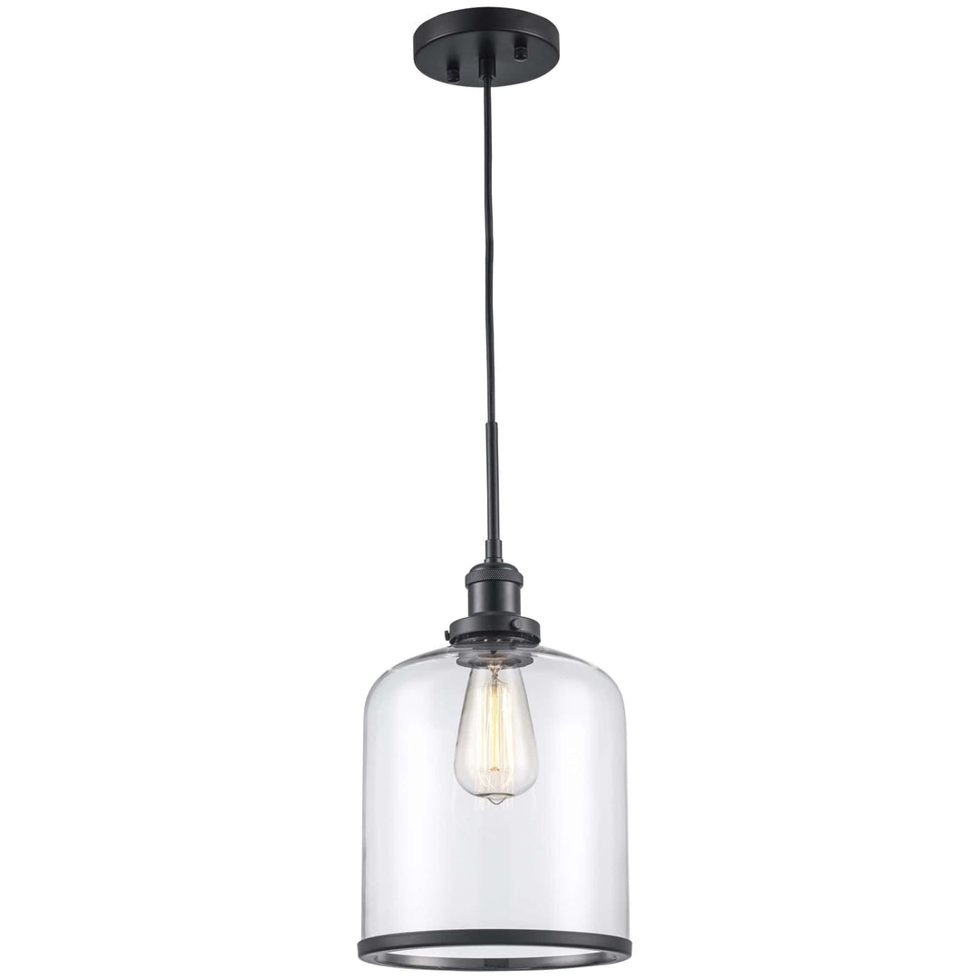 Trans Globe 1-light Dorina Jar-Shaped Small Down Clear - Black